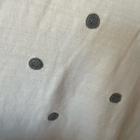 LOFT Cream with Gray Dots Tulip Hem Sweatshirt - Picture 5 of 6